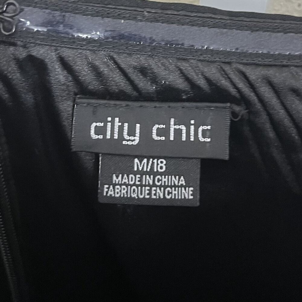 City Chic Sexy Tux Jumpsuit Womens Plus Size 18 Off The Shoulder Black Menswear - Picture 6 of 7